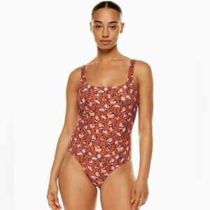 {BNWT} ARITZIA   Rust/Burnt orange One-Piece Swimsuit.